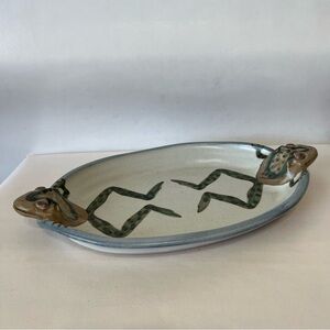Allen & Williams Studio Art Pottery Frog Platter